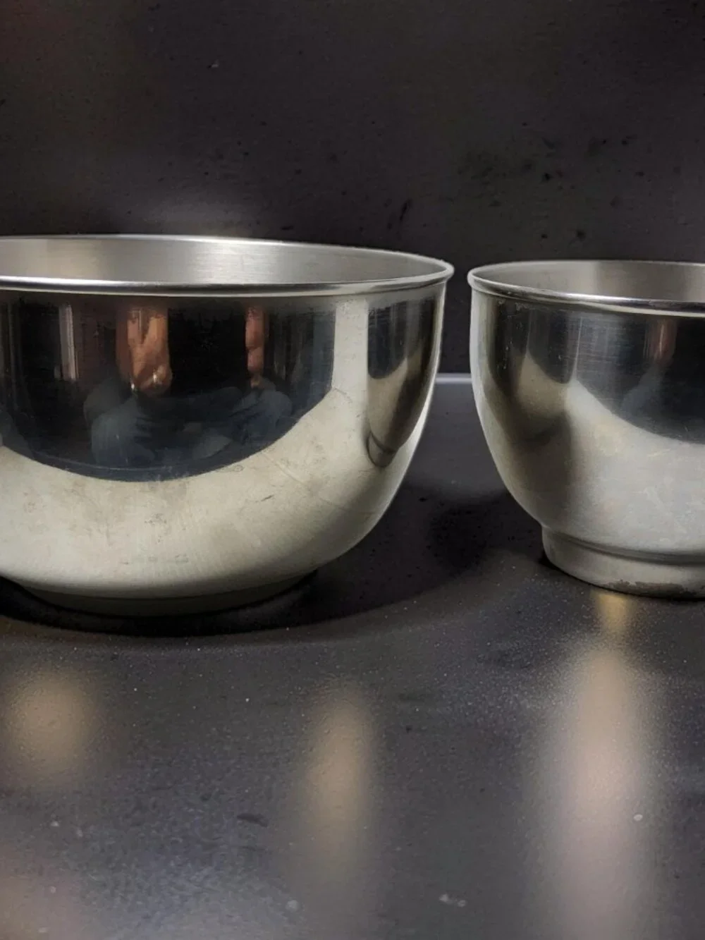 Vintage Stainless Steel Lipped Bottom Made in the US Mixing Bowls